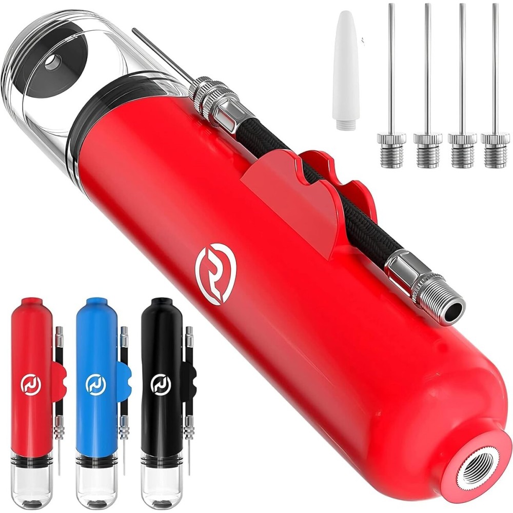 Ball Pump for Sports Balls - 5 Needles - Basketball Pump, Soccer Ball Pump - Air Pump for Balls, Volleyball, Football Accessories Equipment - Hand Pump for Inflatables - Never Lose Pin with Holder Ball Pump for Sports Balls - 5 Needles - Basketball Pump, Soccer Ball Pump - Air Pump for Balls, Volleyball, Football Accessories Equipment - Hand Pump for Inflatables - Never Lose Pin with Holder