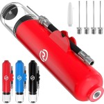 Ball Pump for Sports Balls - 5 Needles - Basketball Pump, Soccer Ball Pump - Air Pump for Balls, Volleyball, Football Accessories Equipment - Hand Pump for Inflatables - Never Lose Pin with Holder