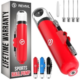 Ball Pump for Sports Balls - 5 Needles - Basketball Pump, Soccer Ball Pump - Air Pump for Balls, Volleyball, Football Accessories Equipment - Hand Pump for Inflatables - Never Lose Pin with Holder Ball Pump for Sports Balls - 5 Needles - Basketball Pump, Soccer Ball Pump - Air Pump for Balls, Volleyball, Football Accessories Equipment - Hand Pump for Inflatables - Never Lose Pin with Holder