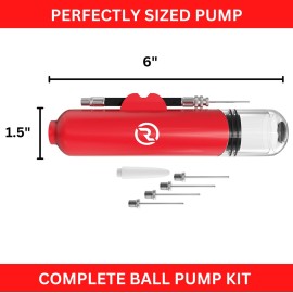 Ball Pump for Sports Balls - 5 Needles - Basketball Pump, Soccer Ball Pump - Air Pump for Balls, Volleyball, Football Accessories Equipment - Hand Pump for Inflatables - Never Lose Pin with Holder Ball Pump for Sports Balls - 5 Needles - Basketball Pump, Soccer Ball Pump - Air Pump for Balls, Volleyball, Football Accessories Equipment - Hand Pump for Inflatables - Never Lose Pin with Holder