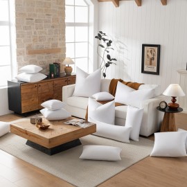 basic home 12x20 Decorative Throw Pillow Inserts-Down Feather Pillow Inserts-Oblong-Cotton Fabric-Set of 2-White. basic home 12x20 Decorative Throw Pillow Inserts-Down Feather Pillow Inserts-Oblong-Cotton Fabric-Set of 2-White.