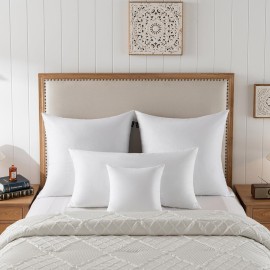 basic home 12x20 Decorative Throw Pillow Inserts-Down Feather Pillow Inserts-Oblong-Cotton Fabric-Set of 2-White. basic home 12x20 Decorative Throw Pillow Inserts-Down Feather Pillow Inserts-Oblong-Cotton Fabric-Set of 2-White.