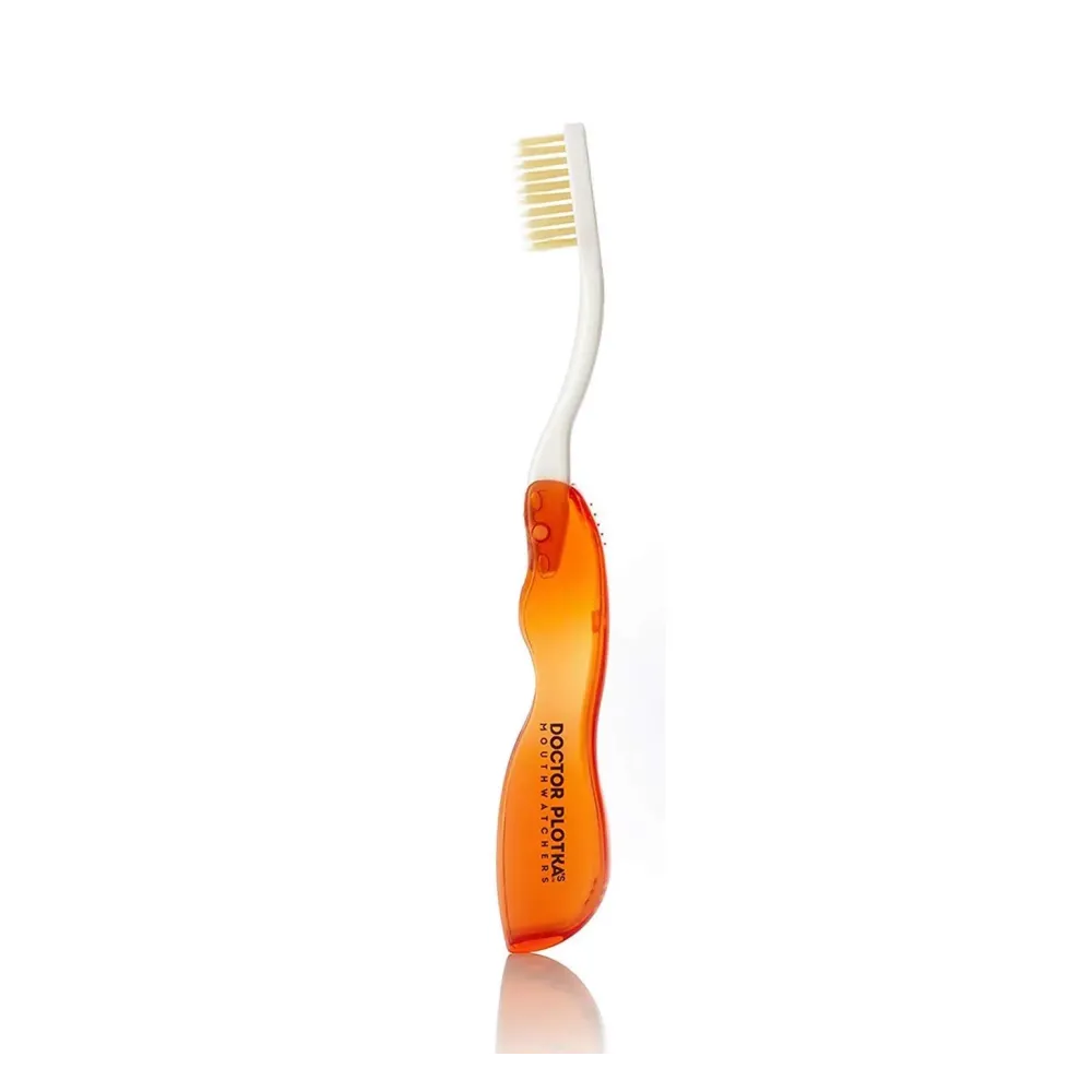 MOUTHWATCHERS Soft Flossing Toothbrush, 1 Red Folding Travel Toothbrush for Adults, Ultra Clean, Good for Sensitive Teeth and Gums, by Dr. Plotka\'s MOUTHWATCHERS Soft Flossing Toothbrush, 1 Red Folding Travel Toothbrush for Adults, Ultra Clean, Good for Sensitive Teeth and Gums, by Dr. Plotka\'s