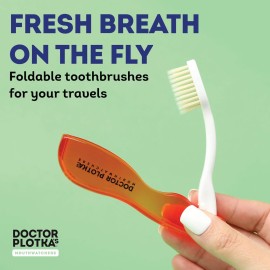 MOUTHWATCHERS Soft Flossing Toothbrush, 1 Red Folding Travel Toothbrush for Adults, Ultra Clean, Good for Sensitive Teeth and Gums, by Dr. Plotka\'s MOUTHWATCHERS Soft Flossing Toothbrush, 1 Red Folding Travel Toothbrush for Adults, Ultra Clean, Good for Sensitive Teeth and Gums, by Dr. Plotka\'s