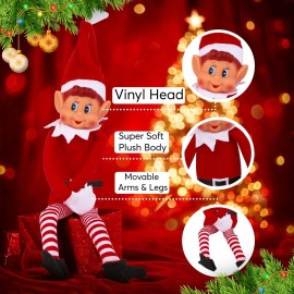 Christmas Elf Behaving Badly Plush Toy | Novelty Long Bendy Naughty Boy Christmas Elves Doll | 12 Inches Christmas Elf Behaving Badly Plush Toy | Novelty Long Bendy Naughty Boy Christmas Elves Doll | 12 Inches
