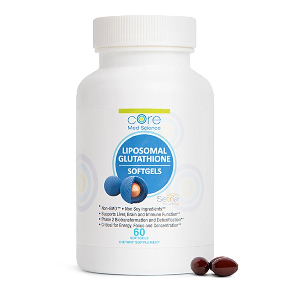 Core Med Science Liposomal Glutathione Supplement (500mg, 60 Softgels) - Pure Reduced Setria with Phospholipid Complex - Antioxidant Supplement for Energy, and Skin Core Med Science Liposomal Glutathione Supplement (500mg, 60 Softgels) - Pure Reduced Setria with Phospholipid Complex - Antioxidant Supplement for Energy, and Skin