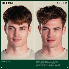 Aveda Men Pure-Formance Thickening Paste | Thickens Hair | Versatile Hold | Natural Finish Hair Styling Paste | 91% Naturally Derived*, 2.5 Fl Oz