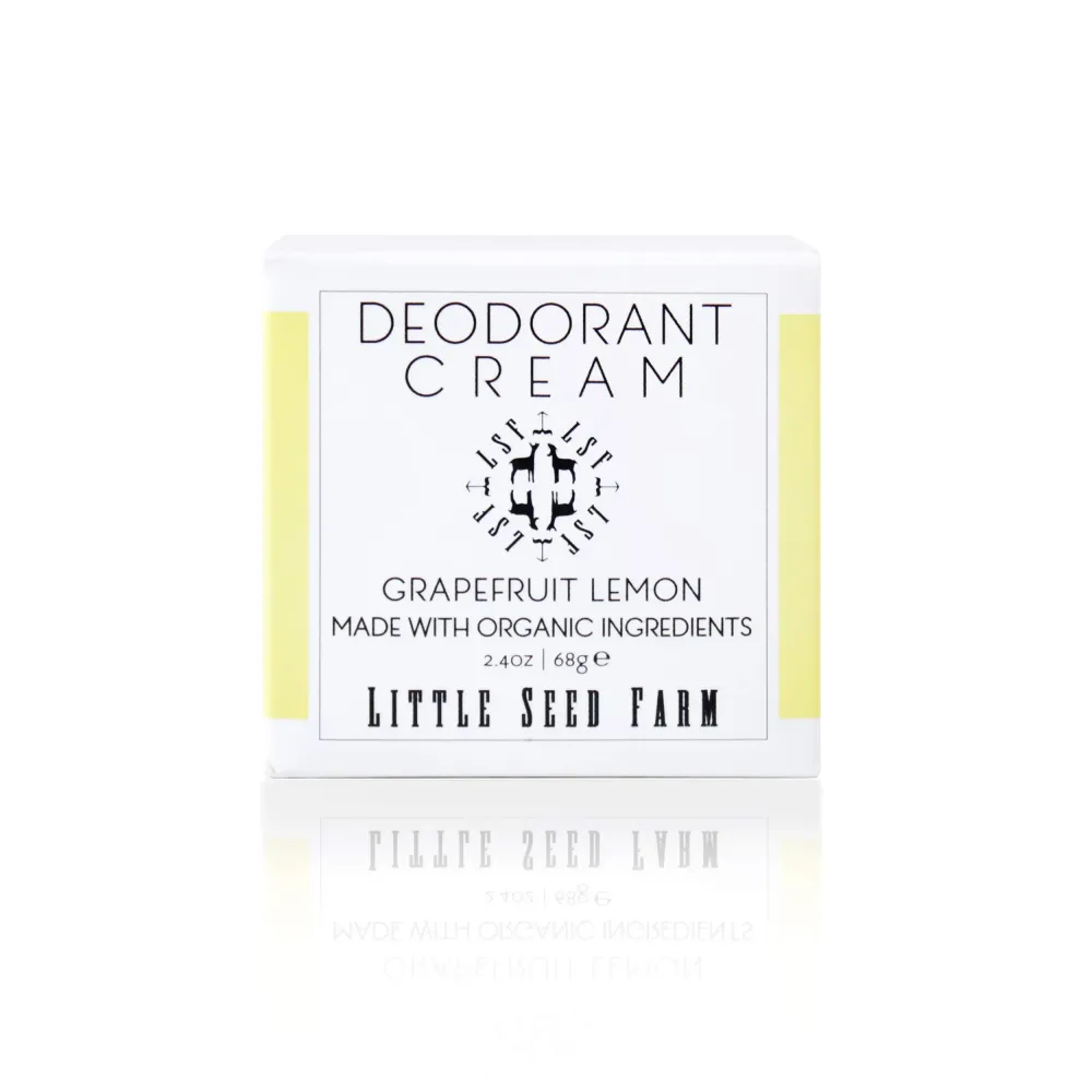 Little Seed Farm All Natural Deodorant Cream, Aluminum Free Deodorant for Women or Men, 2.4 Ounce - Grapefruit Lemon Little Seed Farm All Natural Deodorant Cream, Aluminum Free Deodorant for Women or Men, 2.4 Ounce - Grapefruit Lemon