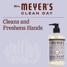 MRS. MEYER\'S CLEAN DAY Hand Soap, Made with Essential Oils, Biodegradable Formula, Lavender, 12.5 fl. oz - Pack of 3 MRS. MEYER\'S CLEAN DAY Hand Soap, Made with Essential Oils, Biodegradable Formula, Lavender, 12.5 fl. oz - Pack of 3
