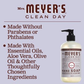 MRS. MEYER\'S CLEAN DAY Hand Soap, Made with Essential Oils, Biodegradable Formula, Lavender, 12.5 fl. oz - Pack of 3 MRS. MEYER\'S CLEAN DAY Hand Soap, Made with Essential Oils, Biodegradable Formula, Lavender, 12.5 fl. oz - Pack of 3