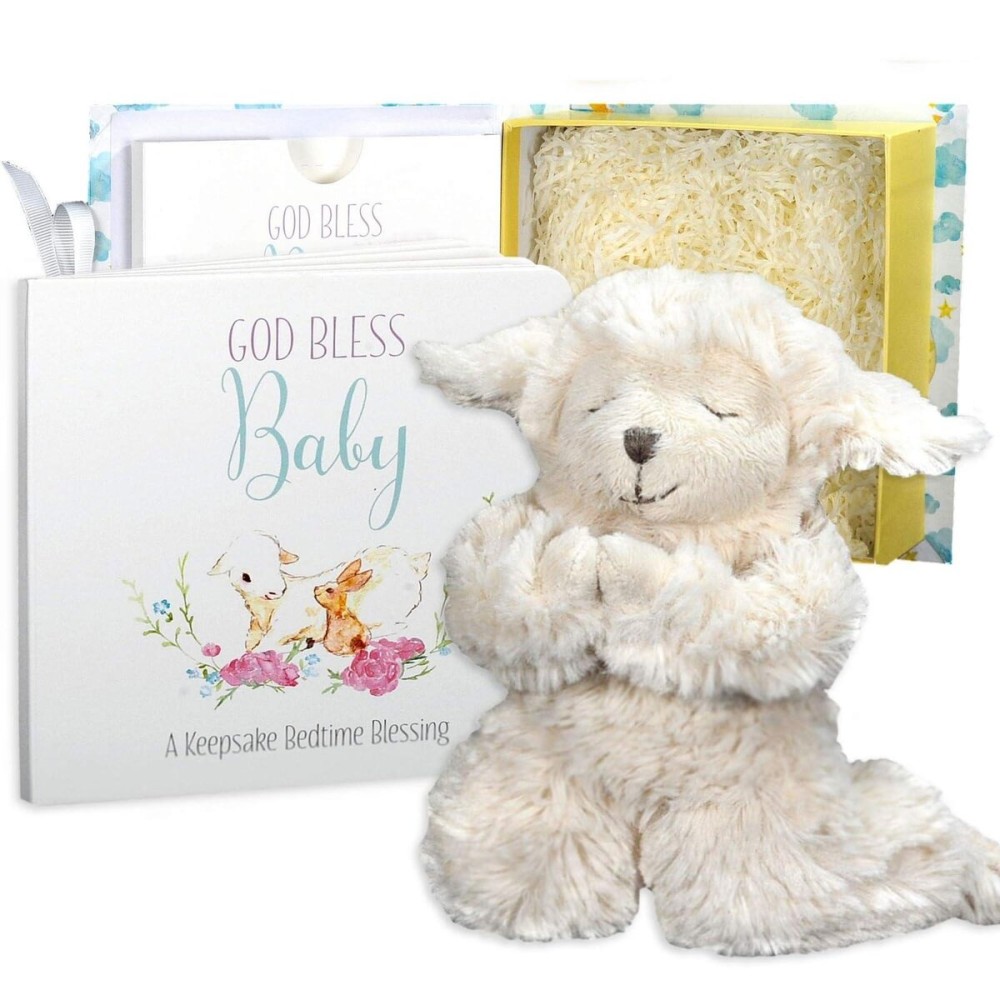 Tickle & Main Baby Praying Musical Lamb and Prayer Book Gift Set in Box, Baptism Gifts for Boys & Girls, Christening Gifts for Girls - Praying Stuffed Animal Tickle & Main Baby Praying Musical Lamb and Prayer Book Gift Set in Box, Baptism Gifts for Boys & Girls, Christening Gifts for Girls - Praying Stuffed Animal