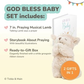 Tickle & Main Baby Praying Musical Lamb and Prayer Book Gift Set in Box, Baptism Gifts for Boys & Girls, Christening Gifts for Girls - Praying Stuffed Animal Tickle & Main Baby Praying Musical Lamb and Prayer Book Gift Set in Box, Baptism Gifts for Boys & Girls, Christening Gifts for Girls - Praying Stuffed Animal