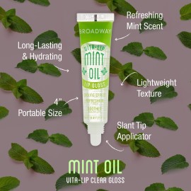 Ruby Kisses Broadway Vita-Lip Clear Lip Gloss (5 Pack Mint, Rosehip, Coconut, Argan Oil, Mango Butter), Ultra-Hydrating & Soothing Formula with Vitamin Oils, High-Shine Non-Sticky Finish Lip Balm Ruby Kisses Broadway Vita-Lip Clear Lip Gloss (5 Pack Mint, Rosehip, Coconut, Argan Oil, Mango Butter), Ultra-Hydrating & Soothing Formula with Vitamin Oils, High-Shine Non-Sticky Finish Lip Balm