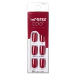 Kiss Impress Press-On-Manicure Nails 30 Count Red Velvet