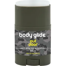 Body Glide Outdoor Anti Chafe Balm. Fragrance free anti chafing stick trusted in basic training, endurance sports and everyday life. Use on neck, shoulders, chest, arms, butt, groin, thighs & feet