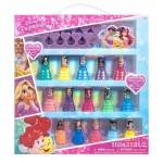 Disney Princess 15 Piece Water-Based Nail Polish with 3 Toe Spacers, Quick Dry, Peel Off, Gift Kit Set for Kids Girls, Ages 3 by Townley Girl