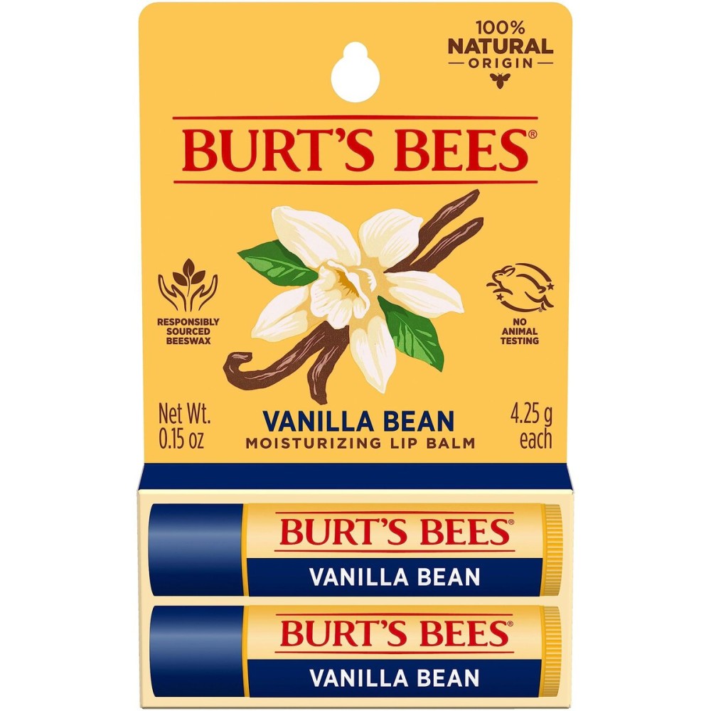 Burt\'s Bees Mothers Day Gifts, Lip Balm - Vanilla Bean, Lip Moisturizer With Responsibly Sourced Beeswax, Tint-Free, Natural Origin Conditioning Treatment, 2 Tubes, 0.15 oz. Burt\'s Bees Mothers Day Gifts, Lip Balm - Vanilla Bean, Lip Moisturizer With Responsibly Sourced Beeswax, Tint-Free, Natural Origin Conditioning Treatment, 2 Tubes, 0.15 oz.