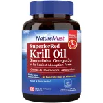 NatureMyst Antarctic Krill Oil 1000 mg Softgels, Krill Oil Omega-3s, EPA, DHA, Astaxanthin & Phospholipids, Brain, Heart Health, 60 Softgels, Non-GMO, No Gluten, Made in The USA