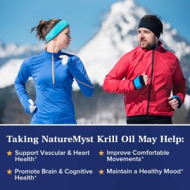 NatureMyst Antarctic Krill Oil 1000 mg Softgels, Krill Oil Omega-3s, EPA, DHA, Astaxanthin & Phospholipids, Brain, Heart Health, 60 Softgels, Non-GMO, No Gluten, Made in The USA NatureMyst Antarctic Krill Oil 1000 mg Softgels, Krill Oil Omega-3s, EPA, DHA, Astaxanthin & Phospholipids, Brain, Heart Health, 60 Softgels, Non-GMO, No Gluten, Made in The USA