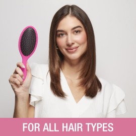 Conair Detangling Brush 3PK - For wet and dry - Ideal for all types - curly brush - brushes for women - detangler brush - brushes for women - Blue, Pink, Gray Assorted