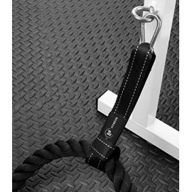 Eclipse Fitness Battle Rope Anchor Strap Kit | Heavy Duty Reinforced Nylon | Easy and Fast Setup | Stops Rope Damage | Stainless Steel Carabiner | Includes Exercise Guide