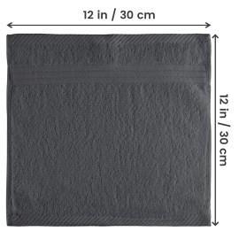 Utopia Towels 12 Pack Premium Wash Cloths Set, 12 by 12 Inches, 100% Cotton Ring Spun, Highly Absorbent and Soft Feel Washcloths for Bathroom, Spa, Gym, and Face, Grey Utopia Towels 12 Pack Premium Wash Cloths Set, 12 by 12 Inches, 100% Cotton Ring Spun, Highly Absorbent and Soft Feel Washcloths for Bathroom, Spa, Gym, and Face, Grey