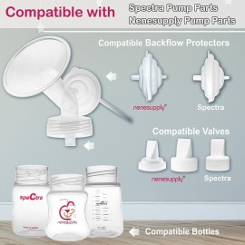 Nenesupply 21mm 2 pc Flanges Compatible with Spectra S2 S1 9 Plus Synergy Gold Breastpump Replacement to Spectra Pump Parts Flange Accessories Wide Mouth Work with Valve Backflow Protector Bottle