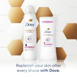 Dove Advanced Care Antiperspirant Deodorant Stick for Soft, Resilient Skin, Clear Finish with No White Marks and 72-Hour Sweat & Odor Protection, 2.6 oz Dove Advanced Care Antiperspirant Deodorant Stick for Soft, Resilient Skin, Clear Finish with No White Marks and 72-Hour Sweat & Odor Protection, 2.6 oz