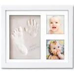 Little Hippo Baby Footprint Kit & Keepsake | Baby Handprint Kit | Baby Hand and Footprint Kit (Alpine White, Standard)