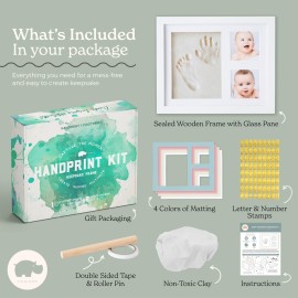 Little Hippo Baby Footprint Kit & Keepsake | Baby Handprint Kit | Baby Hand and Footprint Kit (Alpine White, Standard) Little Hippo Baby Footprint Kit & Keepsake | Baby Handprint Kit | Baby Hand and Footprint Kit (Alpine White, Standard)