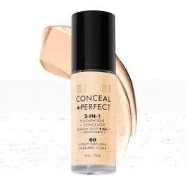 Milani Conceal + Perfect Liquid Foundation - Light Natural, 1 Fl. Oz. Milani Conceal + Perfect Liquid Foundation - Light Natural, 1 Fl. Oz.