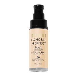 Milani Conceal + Perfect Liquid Foundation - Light Natural, 1 Fl. Oz. Milani Conceal + Perfect Liquid Foundation - Light Natural, 1 Fl. Oz.