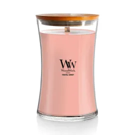 WoodWick Large Hourglass Candle, Coastal Sunset Scent, Crackles as it burns, Premium Soy Blend Wax, 21oz, Perfect for gifting