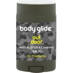 Body Glide Outdoor Anti Chafe Balm 1.5oz: Fragrance free anti chafing stick trusted in basic training, endurance sports & everyday life. Use on neck, shoulders, chest, butt, groin, thighs & feet
