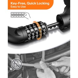 Sportneer Bike Lock: 5 Digit Combination High Security Anti Theft Bike Chain Lock - 3.2/3.6/4ft Heavy Duty Keyless Bicycle Lock for Bike Motorcycle Scooter Door & Gate - Easy to Use, Bike Accessories Sportneer Bike Lock: 5 Digit Combination High Security Anti Theft Bike Chain Lock - 3.2/3.6/4ft Heavy Duty Keyless Bicycle Lock for Bike Motorcycle Scooter Door & Gate - Easy to Use, Bike Accessories