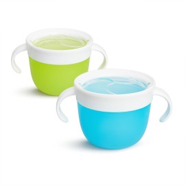 Munchkin Snack Catcher Toddler Snack Cups, (Pack of 2) ,Blue/Green Munchkin Snack Catcher Toddler Snack Cups, (Pack of 2) ,Blue/Green