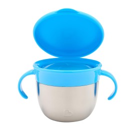 Munchkin Snack+ Stainless Steel Snack Catcher Cup with Lid, 9 Ounce, Blue, 1 Pack Munchkin Snack+ Stainless Steel Snack Catcher Cup with Lid, 9 Ounce, Blue, 1 Pack