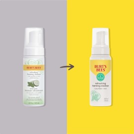Burt\'s Bees Refreshing Foaming Face Cleanser and Natural Face Wash with Cucumber and Mint, 4.8 Fluid Burt\'s Bees Refreshing Foaming Face Cleanser and Natural Face Wash with Cucumber and Mint, 4.8 Fluid