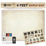Melee Mats DND Map Starter Kit for Dungeons & Dragons Game - 35 x 48, Wet/Dry Erase Battle Terrain Grid - Ultimate Tabletop Gaming Experience with Accessories