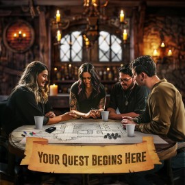 Melee Mats DND Map Starter Kit for Dungeons & Dragons Game - 35 x 48, Wet/Dry Erase Battle Terrain Grid - Ultimate Tabletop Gaming Experience with Accessories