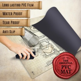 Melee Mats DND Map Starter Kit for Dungeons & Dragons Game - 35 x 48, Wet/Dry Erase Battle Terrain Grid - Ultimate Tabletop Gaming Experience with Accessories