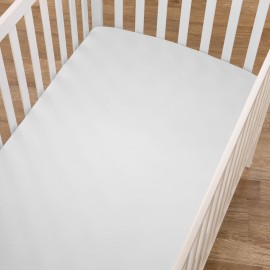 American Baby Company 2 Pack Fitted Crib Sheets 28 x 52, Soft Breathable Neutral 100% Cotton Jersey Sheet, White, for Boys and Girls, Fits Crib and Toddler Bed mattresses