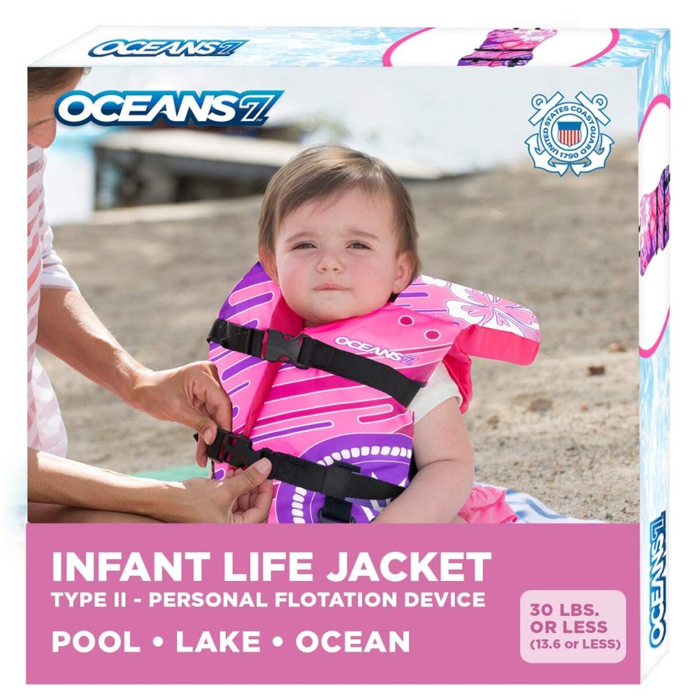 Oceans 7 US Coast Guard Approved, Infant-Child-Youth Life Jacket Vest - Sizes for 8-90 Lbs. - Type III Vest, PFD, Personal Flotation Device Oceans 7 US Coast Guard Approved, Infant-Child-Youth Life Jacket Vest - Sizes for 8-90 Lbs. - Type III Vest, PFD, Personal Flotation Device