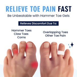 Dr. Frederick\'s Original Hammer Toe Gels - 2 Pairs - Hammertoe Support Crest for Women & Men - Cushion & Temporary Splint for Toe Alignment, Crooked Toes, and Pain Relief - White - 1 Loop Design Dr. Frederick\'s Original Hammer Toe Gels - 2 Pairs - Hammertoe Support Crest for Women & Men - Cushion & Temporary Splint for Toe Alignment, Crooked Toes, and Pain Relief - White - 1 Loop Design