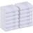 Utopia Towels 12 Pack Premium Wash Cloths Set, 12 by 12 Inches, 100% Cotton Ring Spun, Highly Absorbent and Soft Feel Washcloths for Bathroom, Spa, Gym, and Face, White