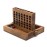 Wooden 4 in-Row (Travel Set) | Wood Connect Line Traditional Family Board | Strategy | Classic Table Premium Handmade Unique Gift & Table Accent (Red & Blue)