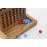 Wooden 4 in-Row (Travel Set) | Wood Connect Line Traditional Family Board | Strategy | Classic Table Premium Handmade Unique Gift & Table Accent (Red & Blue)