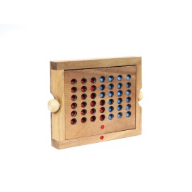 Wooden 4 in-Row (Travel Set) | Wood Connect Line Traditional Family Board | Strategy | Classic Table Premium Handmade Unique Gift & Table Accent (Red & Blue) Wooden 4 in-Row (Travel Set) | Wood Connect Line Traditional Family Board | Strategy | Classic Table Premium Handmade Unique Gift & Table Accent (Red & Blue)