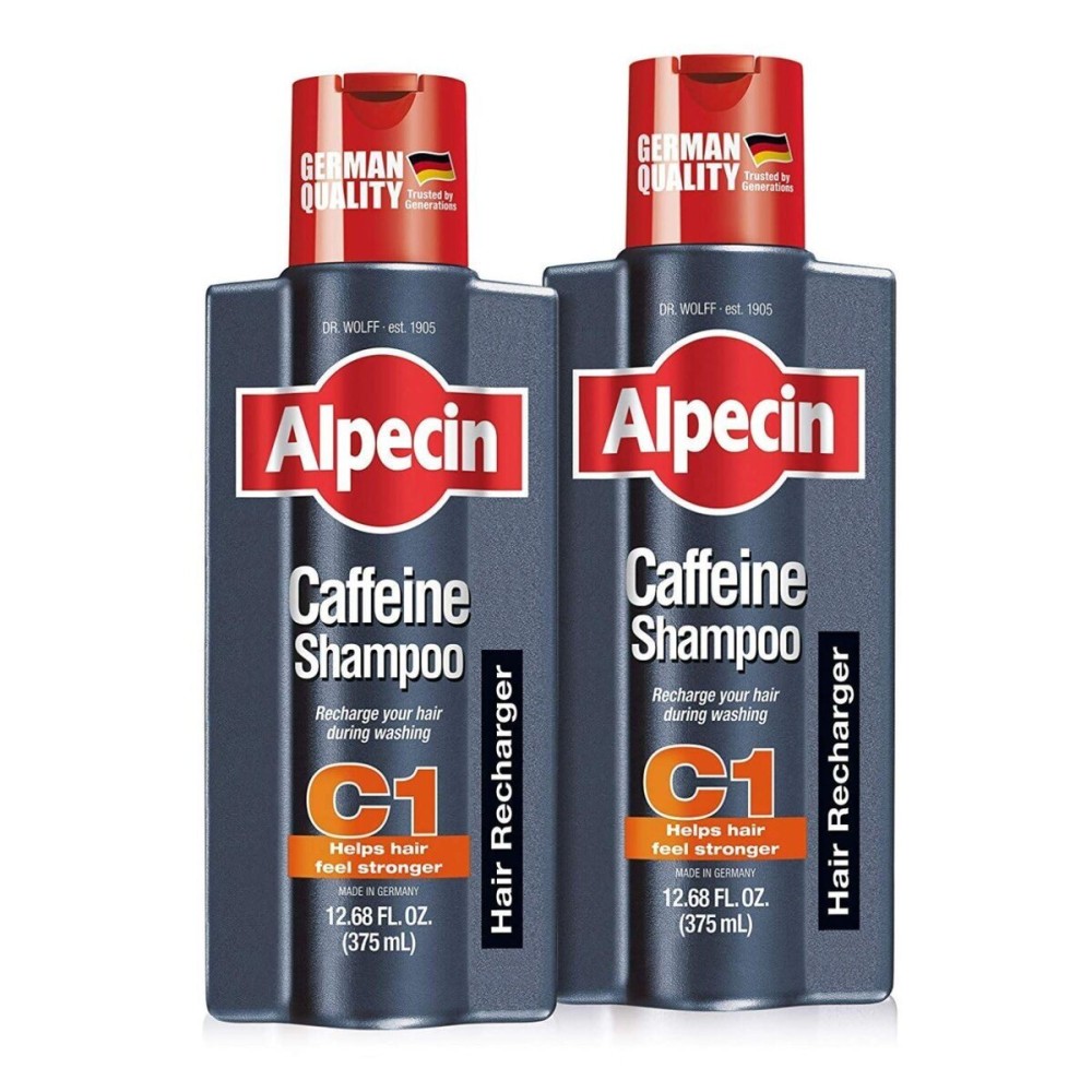 Alpecin C1 Caffeine Shampoo 12.68 fl oz (Pack of 2) I Hair Performance Enhancer I Promotes Natural Hair Growth and Thickness I Energizes Scalp