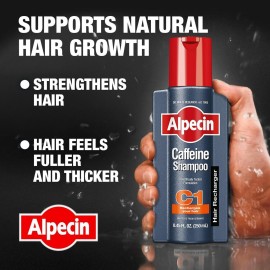 Alpecin C1 Caffeine Shampoo 12.68 fl oz (Pack of 2) I Hair Performance Enhancer I Promotes Natural Hair Growth and Thickness I Energizes Scalp
